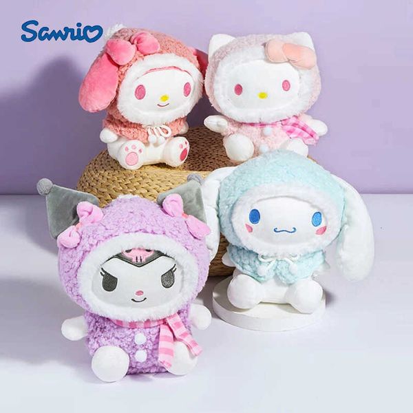 Sanrio Kawaii Hello Kitty Kuromi Melody Cinnamoroll Cartoon Cute Stuffed Toys Plushier Soft Pillow Birthday Gift Plush Dolls L251023