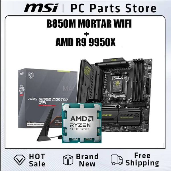 MSI B650MB850M motherboard with CPU kit U B850M MORTAR WIFI 9800X3D loose piece