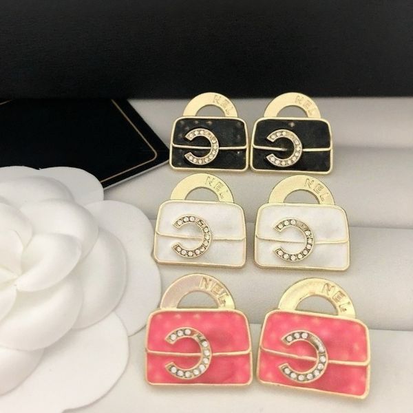 

Designer Earrings Letter Studs New Style Women's Diamond Pearl Earrings 925 Silver Luxury Earrings for Woman High Quality Jewelry