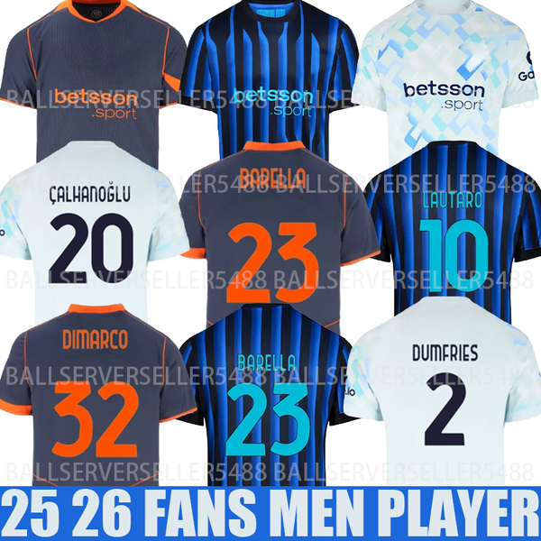 

25 26 BASTONI DIMARCO Soccer Jersey CALHANOGLU BARELLA INTERS THURAM PAVARD LAUTARO ANNIVERSARY FRATTESI Special Football Shirt Men Kit Kids 999, Kids 6