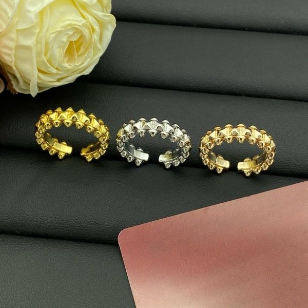 

Designer Open Rings Luxury Diamond Rings for Women and Men 18K Gold Silver Rose Gold Classic Style High-quality Christmas Gifts