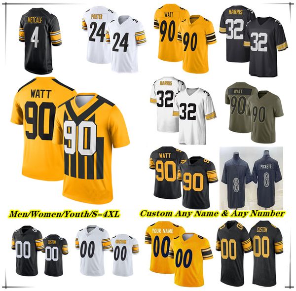 

Aaron Rodgers DK Metcalf Football Jersey T.J. Watt Jaylen Warren Kenneth Gainwell Pat Freiermuth Calvin Austin III Jack Sawyer Will Howard Payton Wilson Nick Herbig 4X, Women black style