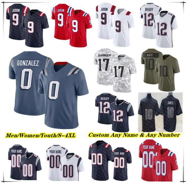 

American Football Jersey Drake Maye Rhamondre Stevenson TreVeyon Henderson Stefon Diggs Hunter Henry Kayshon Boutte Robert Spillane Christian Gonzalez Jones 4XL, Women navy style