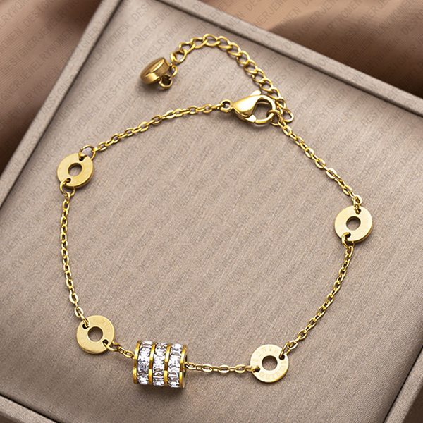 

Designer Bracelet Bracelet for Women Slim Waist Bracelets Roman Numeral Bangle Pendant Bangles Luxury Jewlery Designer for Women Elegant Timeless Gift