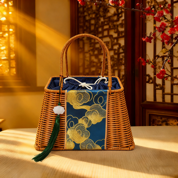 

Chinese Trend Ethnic-Style Handwoven Home Decorative Storage Basket