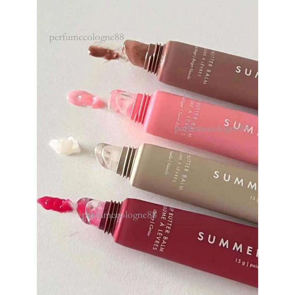 

lipstick Butter Balm 15g Liquid Lipstick moisturizes Smooth Makeup Lips Glaze Lip Gloss Oil Jelly pink sugar vanilla beige birthday cake 0.5oz SF LipCare Cosmetics, As picture