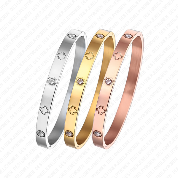

Bracelet Designer Bracelet Women Gold Bracelets Stainless Steel Bangle Clasp Bangles Luxury Jewlery Designer for Women Elegant Fashion Gift