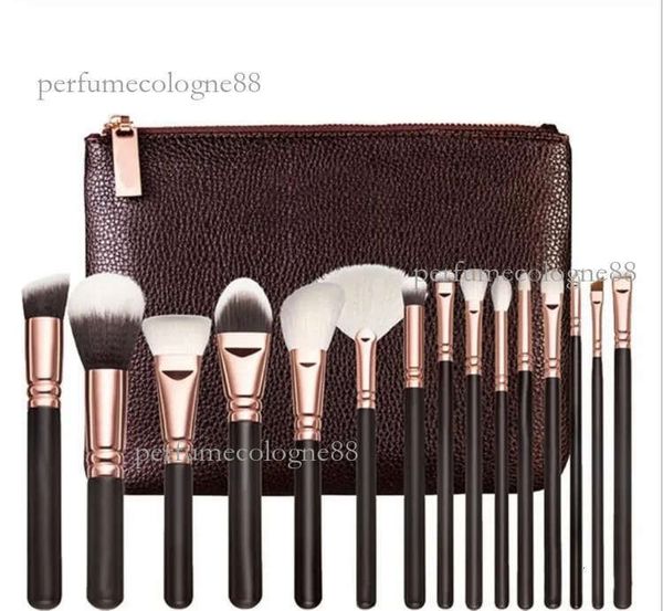 

Cosmetics makeup Complete 15-Piece Pro Quality Brush Set + Protective PU Carry Case Makeup Brushes