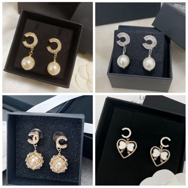 

Luxury 18k Gold Stud Earrings Designer For Women Earrings Letter Earrings Jewelry Gift Wedding Party Accessories