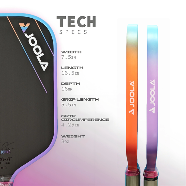 

JOOLA Summer Charm Perseus Pro IV 16mm (Limited Edition)/T700 carbon fiber/EVA honeycomb core/TFP elastic module