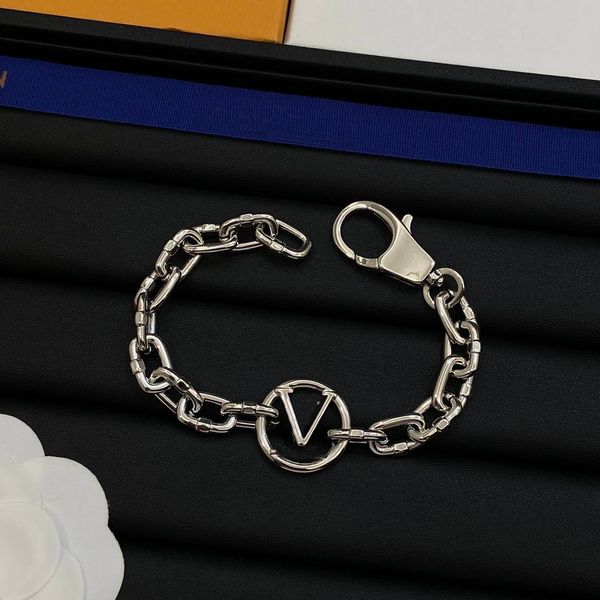 

Luxury Designer Bracelet Silver Gold Chain Letter Bracelet Women and Men Gifts Charm Copper Bangles Wedding Jewelry Gifts with Box