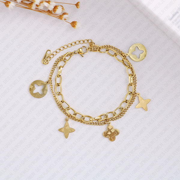 

Designer Bracelet Bracelet for Women Gold Hollow Bracelets Tassel Bangle Rhombus Flower Bangles Luxury Jewlery for Women