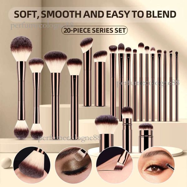 

perfume cologne 20pcs Makeup Set Professional Foundation Blush Eyeshadow Brush Crease Concealer Eyebrow Powder Blending Dark Bronze Metal Handle Beauty Tools