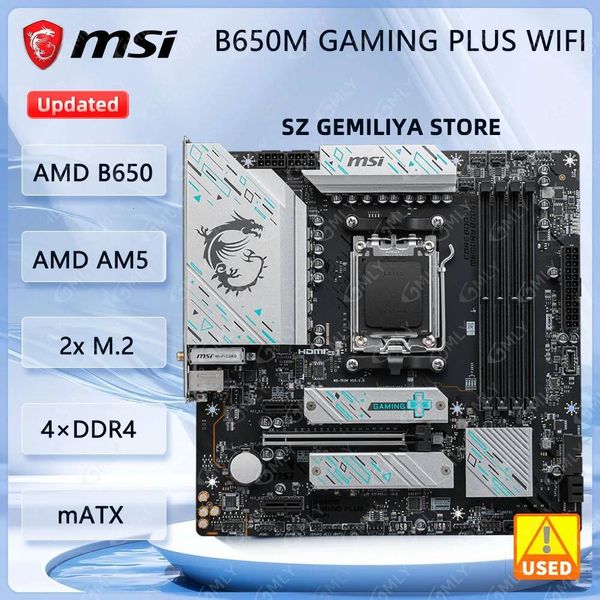 MSI B650M GAMING PLUS WIFI Motherboard Socket AM5AMD B650 Motherboards upport Ryzen 9 7900X 8700G 7500 8500 7950 cpu DDR5 256GB