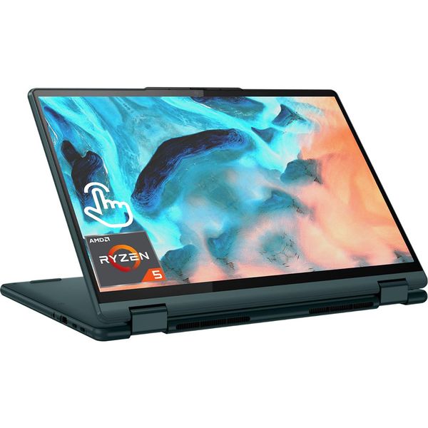 Lenovo Yoga 6 13.3" Touchscreen 2-in-1 Laptop, AMD Ryzen 5 7530U Processor, 8GB RAM 512GB SSD, Backlit Keyboard, Windows 11 Home, Dark Teal(USED 90% New)