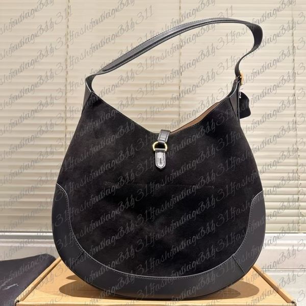 

Top designer bag Luxury Bag ID bag tote bag crossbody bag shoulder bag Women Purse Suede Leather Coffee Half Moon Clutch Handbags Horse Mini Crescent Bag saddle bag, Color13