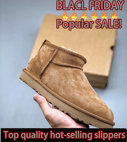 

Designer Classic Ultra Mini Boots Snow Micro Boot Platform Short Women Men Fur Sheepskin Tasman Tazz Chestnut Sand Mustard Seed Boot Hot-selling product, Red