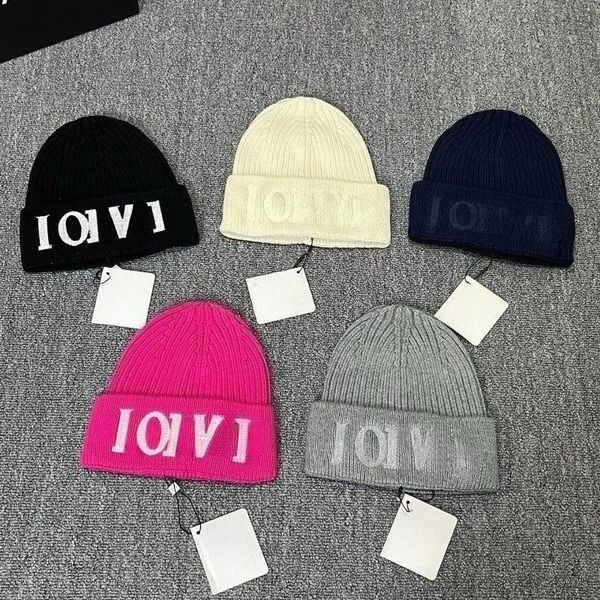

Designer Beanie Hats for Men Women Elastic Wool Knitted Brand Winter Warm Hat Ski Travel Classical Beanies Luxury Caps Thick Warm High-quality Holiday Gift, Navy blue