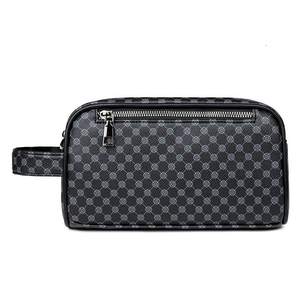 

Fashion Printing Mens Bag 45678218 High Quality PU Leather Clutch Bags Money Purse Men Wasit Strap Wallets Man Pouch Present For Men251029, Black