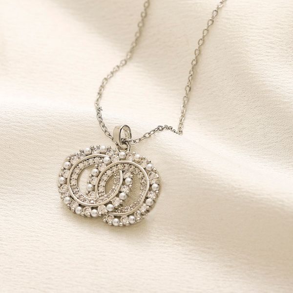 

Never Fading Gold Plated  Brand Fashion Pendants Necklaces Stainless Steel Letter Choker Pendant Necklace Beads Chain Jewelry Accessories Christmas Gift, Color#11