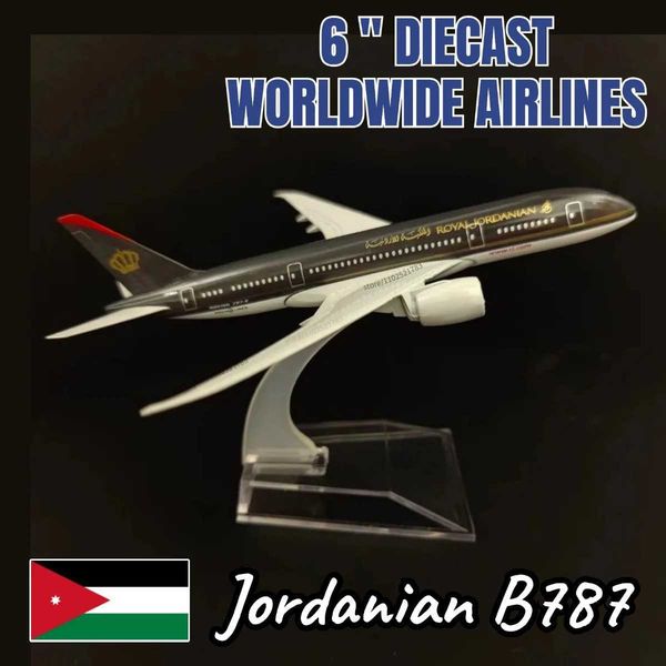 Metal Aircraft Model Diecast 6 Inches Scale Airbus Boeing 320 380 737 747 787 Replica Aviation Miniature Art Kid Fidget Boy Toy L251025ASPL