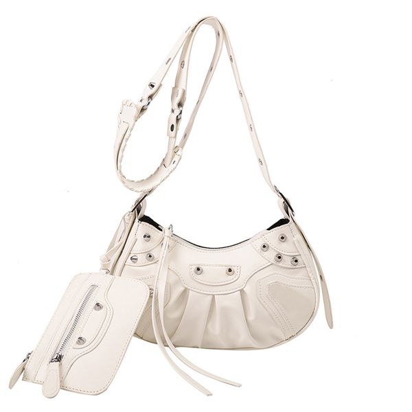 

Shoulder Bags for Women Luxury Handbags Sets Designer 2pcs/set Women Messenger Composite Bags Crossbody FS559-1, White
