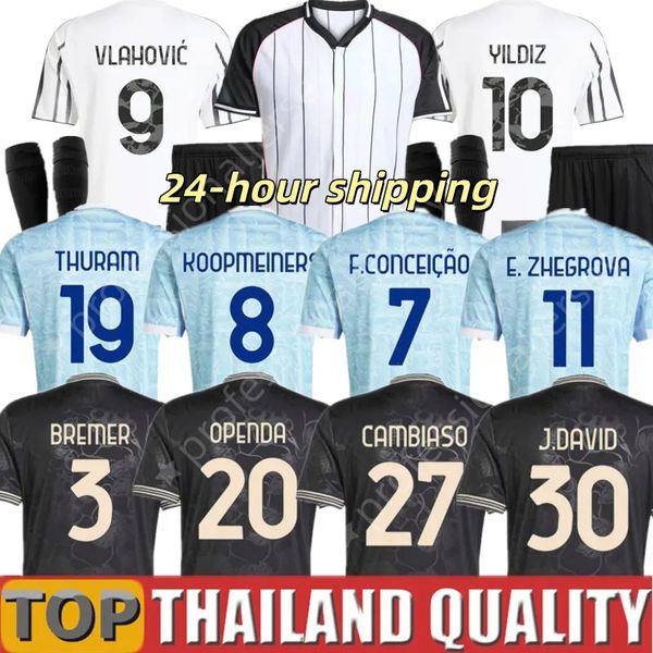 

24 25 26 YILDIZ OPENDA BREMER soccer jerseys 2025 2026 J.DAVID football shirt THURAM CAMBIASO KOOPMEINERS VLAHOVIC men kids Kit top F.CONCEICAO E.ZHEGROVA fans player, White