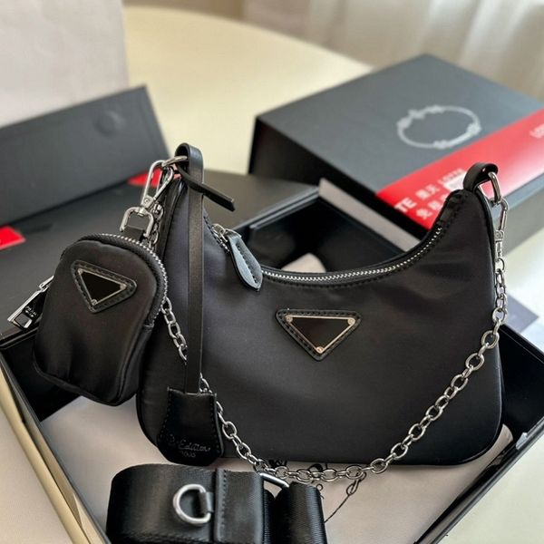 

designer bag Luxury handbag women's armpit crescent bag 2000 Hobo&2005 shoulder bag crossbody bag canvas chain fashion money bag 963, Pa-20