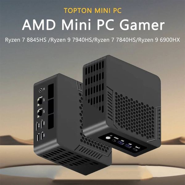 Mini PC AMD 9 7940HS R9 8945HS 32GB DDR5 RAM 1TB NVME SSD Mini PC Dual HDMI WiFi6 BT HomeGameBuildin Power Supply Computer