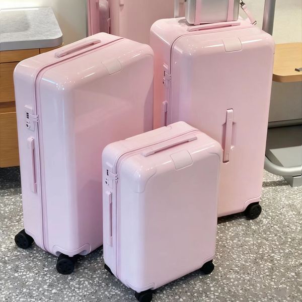 

Ballet Pink Suitcase Luggages Designer boxs Suitcase Luggages Travel Bag Fashions Luxury Carry On Luggage With Wheels Front Opening Rolling Password Suitcases, G13