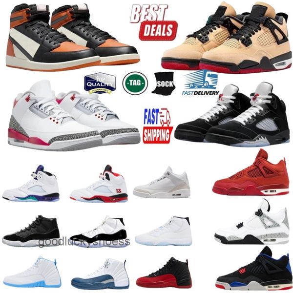 

Designer Basketball shoe for Men Women 1 1s 4 4s 5 5S 3 3s 11 11s 12 12s high low OG Grape Black Cat Fire Red White Cement Thunder Sneakers Trainers Sport shoe Big Size 14 15 16, Cream