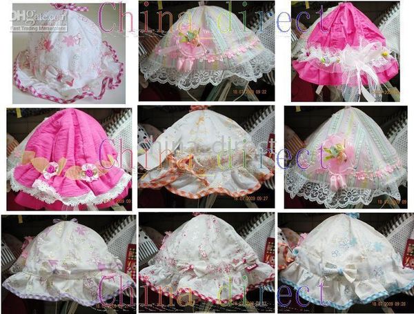 

mixed design infant baby girl sunhat hat cap sun hat 30pcs/lot, Yellow