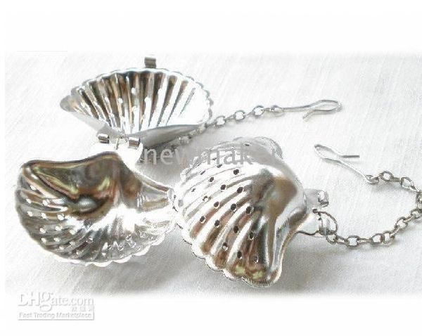 

stainless steel sea shell tea pot infuser strainer ball 80pcs