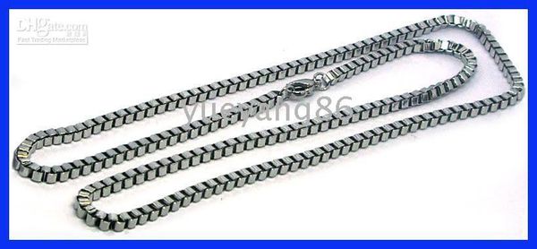 

mens&women 316l stainless steel box- chain necklace, Silver