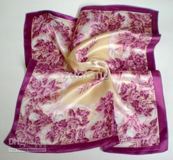 

square imitate silk scarves women's imitate silk scarf flower imitate silk scarf 20pcs, Blue;gray