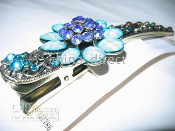 

hair barrette clip clasps claw clips polar bows 25pc/lot fabulous, Golden;silver