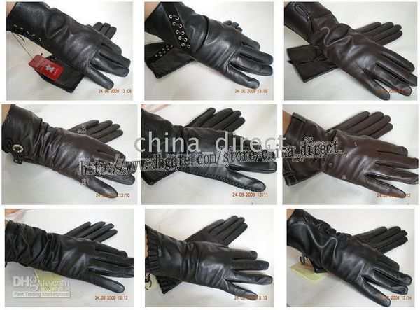 

leather gloves glove skin gloves leather gloves 20pairs/lot #1342, Blue;gray