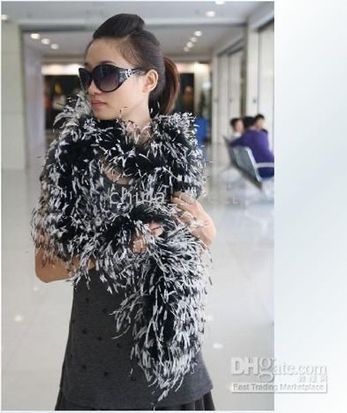 

ostrich feather boa feather scarf ostrich feather boa for special occasions 10 pcs/lot, Blue;gray
