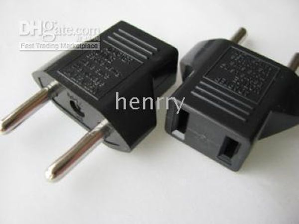 

100pcs eu standard mini power adaptor transfer connector usa go eu standard power adaptor europe power adaptor cable plug