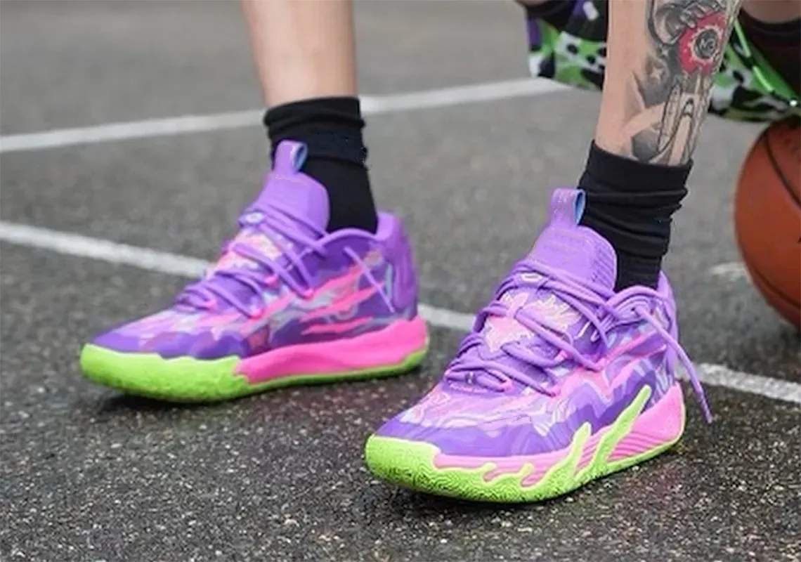 

lamello ball mb.03 joker rick and morty shoes with box kids mb03 hills guttermelo basketball sports shoe trainner sneakers size 4-12