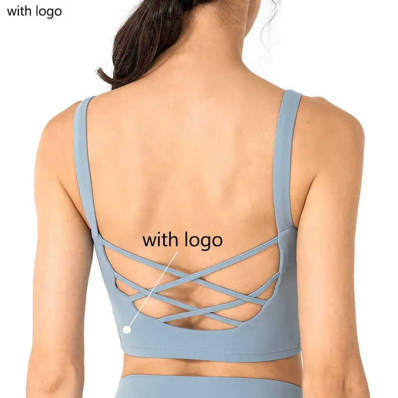 

designer ll-07sports bra lu sports yoga bra full cup quick-dry breathable ll bra shock-proof cross-back push-up running bra suitable for wom