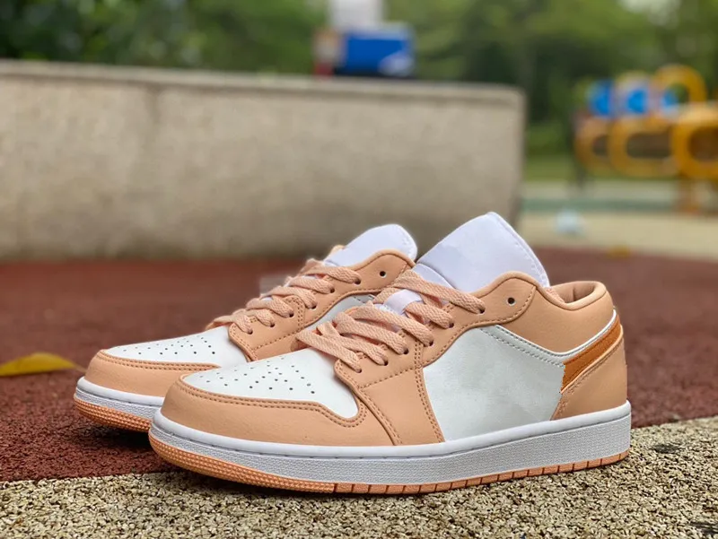 

jumpman 1 1s sunset haze basketball shoes men women low bright citrus-white dc0774-801 trainer sneakers