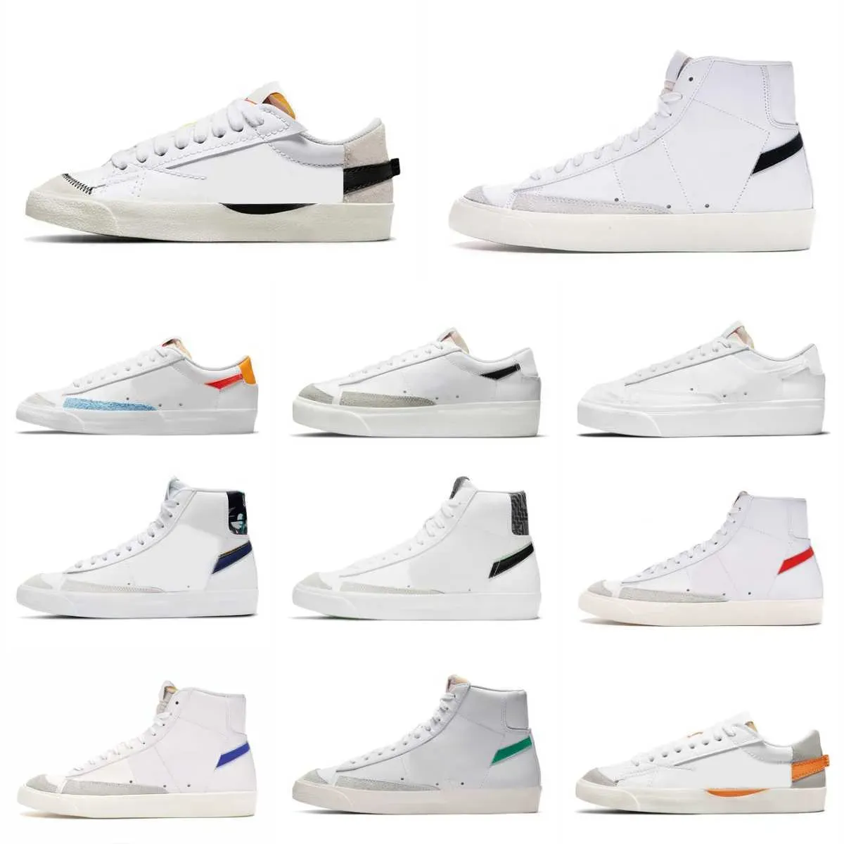 

Blazers Mid 77 Vintage Athletic Shoes Blazer Jumbo Low Pine Green Catechu Indigo Black White Indigo University Blue Mens Womens Trainers Runner Running Sneakers, Sketch white red