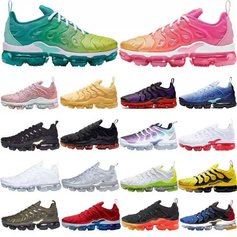 

st quality tn plus running shoes men women trainers triple black red white barely volt usa wolf grey aqua silver particle hyper blue boys sp