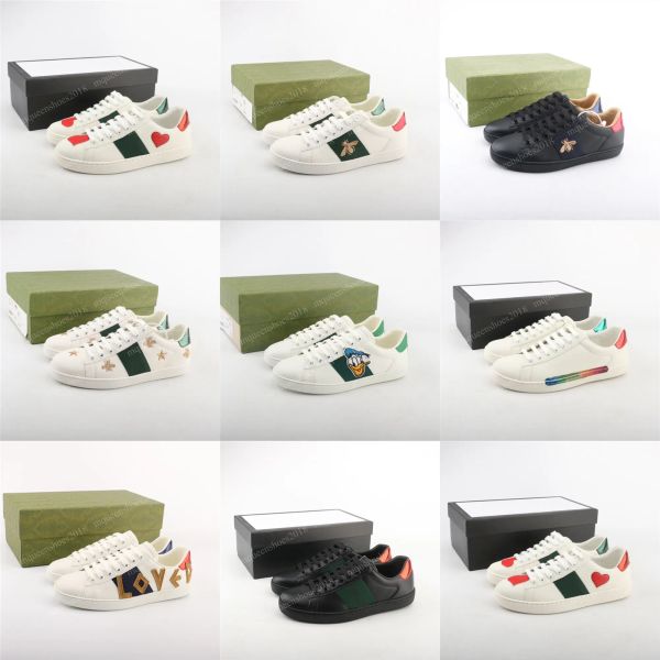 

fashion running shoes designer casual shoe ace embroidery bee chaussures snakes black stas sports skateboarding green platform sneakers trai