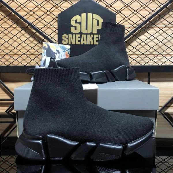 

plate-forme shoes balencaigaly sneaker trainer balencigaly men women fashion designer paris slip-on speed sock black casual white air sole o