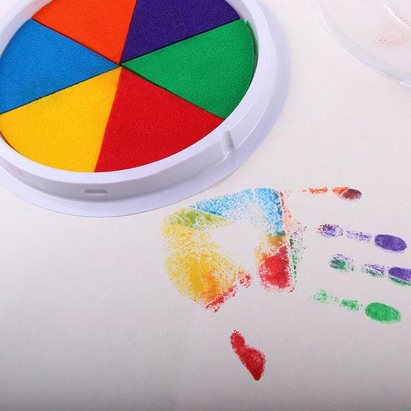 Multicolos Baby Ink Pad for Baby Footprints Handprints Fingerprints Kit,DIY Craft Ink Pad Stamps Pad Partner,Educational Finger Painting Drawing Toys,Perfect Keep Baby Memory Baby Shower Gift