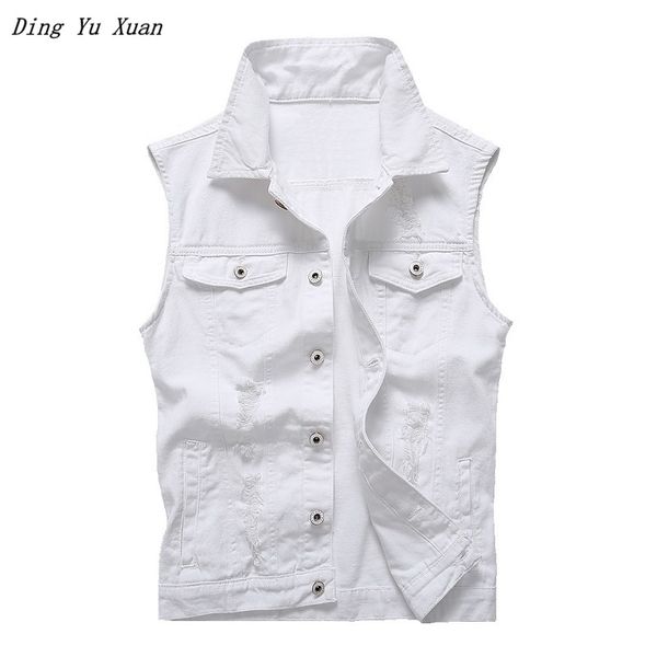 white jean vest mens