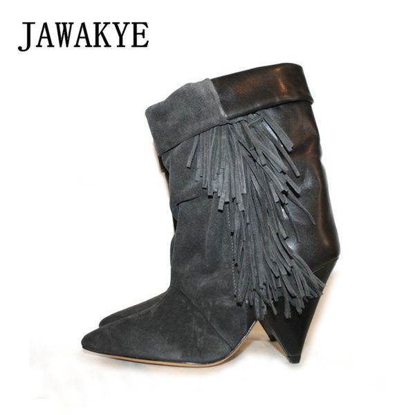 bottines daim franges homme