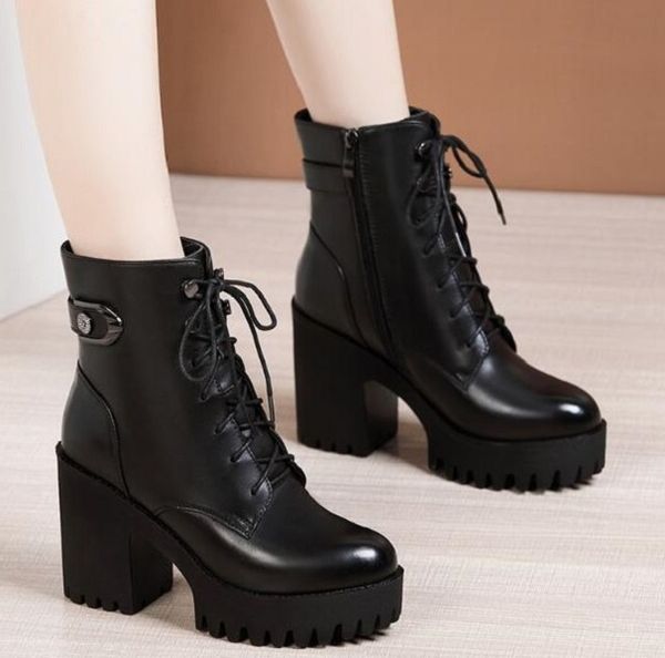 Botines Negros De Tacon Grueso on Sale, UP TO 63% OFF |  www.editorialelpirata.com